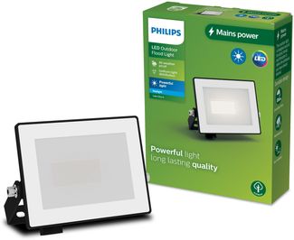 Philips Lois Flutlichtstrahler für den Außenbereich, exkl. Bewegungssensor, 10 Watt, 5000K Tageslicht, Schwarz
