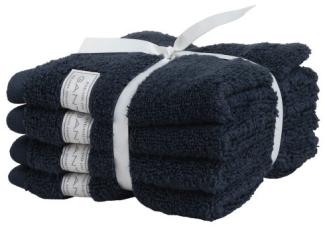 Gant Home Seifentuch Set Gesichtstücher Premium Towel Sateen Blue (30x30cm) (4-teilig) 852007201-431