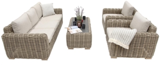 Trinidad Gartenlounge Set, Polyrattan, beige, für 5 Personen