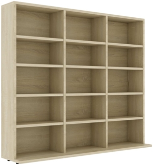 vidaXL CD-Regal Sonoma-Eiche 100x23x89,5 cm Holzwerkstoff 801790
