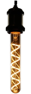 ZMH LED Edison Glühbirne Röhrenlampe E27 Vintage Glühlampe in Röhrenform 185mm 4W Warmweiß Spirale Filament Antike Nostalgie und Retro Beleuchtung für Haus Café Bar Party, nicht dimmbar