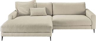 INOSIGN Ecksofa Downtown, B/T/H: 272/190/84 cm L-Form, weicher Sitzkomfort auch in Cord und Bouclé, incl. Zierkissen