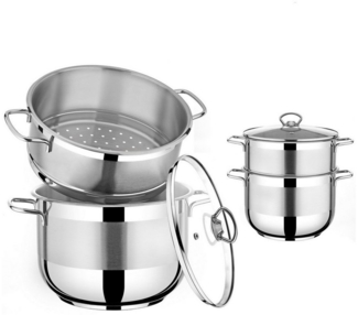 Urban Living Dampfgartopf Couscoussiere Couscous Topf Kuskus Couscoustopf, Edelstahl