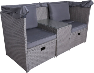 Relax Lounge 4041908123954 SAINT TROPEZ mit Hocker und Sonnendach