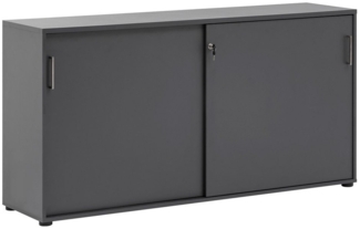 Lomadox Aktenschrank META-80 Büro abschließbar in anthrazit, B/H/T: ca. 160,2/84,2/41 cm