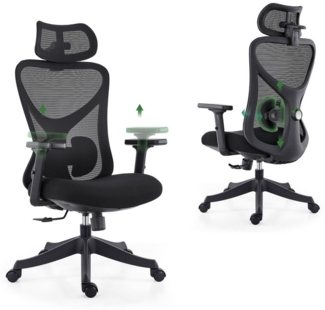 CALIYO Bürostuhl Bürostuhl Ergonomisch, Schreibtischstuhl hat Verstellbarer