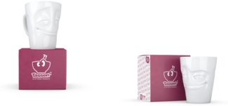 2 x Henkelbecher by FIFTYEIGHT - vergnügt + verschmitzt - Tasse weiß