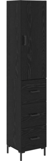 vidaXL Highboard Schwarz Eichen-Optik 69,5 x 34 x 180 cm Holzwerkstoff 3416226