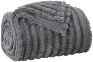 Überwurfdecke, Wohndecke Dunkelgrau 150x130 cm Fleece