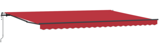 vidaXL Automatische einziehbare Markise Rot 500x300 cm 3331429