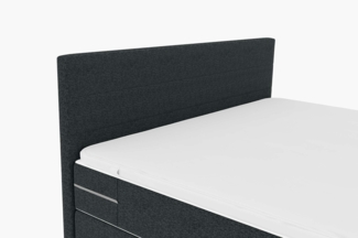 99rooms 'Phönix' Boxspringbett, Schwarz, 160x200 cm, Webstoff MALMO_NEW