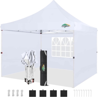 COBIZI Pavillon 3x3 Seitenwänden Sandsäcke wasserdicht stabil UV-Schutz