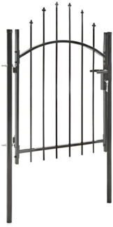 vidaXL Gartentor Stahl 1x1,5 m Schwarz 143058