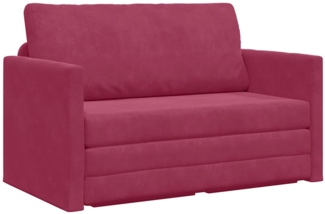 vidaXL Schlafsofa 110cm Weinrot Samt 4106705