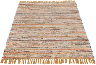 carpetfine Teppich Kelim Chindi, Wendeteppich, rechteckig, Höhe: 6 mm, handgewebt, Fleckerlteppich mit Fransen, auch vielen in Läufergrößen