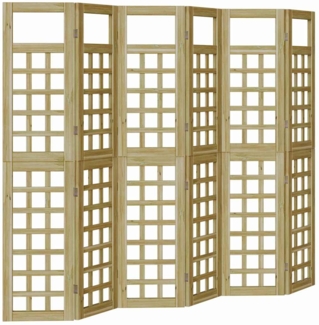 vidaXL Sichtschutz Honigbraun 240 x 180 cm Massivholz Kiefer 3385877