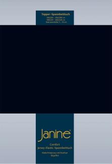 Janine Topper Comfort Jersey Spannbetttuch|90x190 cm - 100x220 cm| schwarz