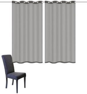 Home Basics Vorhang DOLLY (2 St), Ösen, transparent, Voile, 2er Pack Ösenschal DOLLY