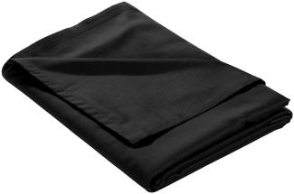Mako Satin Bettlaken ohne Gummizug schwarz 160x260cm