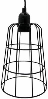 Hängelampe Deckenlamp Deckenleuchter 15x15x20 cm E14 Metall Schwarz Skandi Retro