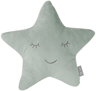 roba Nackenkissen in Mond-Form - bestickt - HxBxT: 30 x 25 x 8cm - Frosty Green