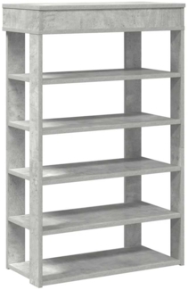 vidaXL Schuhregal Betongrau 60x30x98 cm Holzwerkstoff 859926