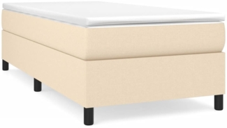vidaXL Boxspringbett mit Matratze Creme 90x190 cm Stoff 3144388