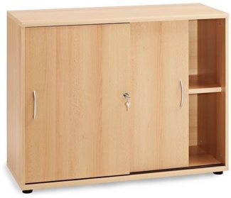 Lomadox Aktenschrank TYP4000 Buche hell Nachbildung 2OH Schiebetüren H=76cm 100x76x39,5 cm