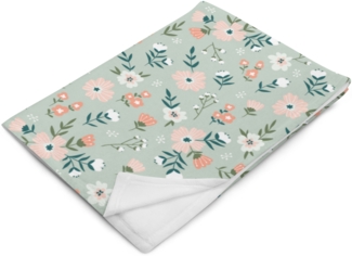 DECALVIBES Tagesdecke Kuscheldecke Happy Flower Meadow - 127 x 152 cm