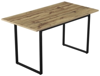 B&D home Esstisch SAMUEL, Metallgestell schwarz oder weiß, 120x60cm,platzsparend 4 Personen