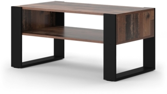 Couchtisch Olli Antikholz 92 x 52.4 cm mit Ablage Vicco