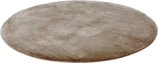 Wecon home Basics Badematte Joris, Höhe 20 mm, rutschhemmend beschichtet, strapazierfähig, Polyester, rund, waschbar, viele Größen, Badezimmerteppich, uni