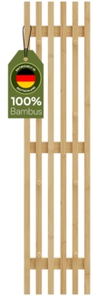 Bellamio 'Sava' Garderobenpaneel, Bambus, 110x25 cm, Wandgarderobe mit 8 Haken
