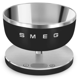 SMEG Digitale Küchenwaage 5kg/1g USB-C Akku Auswahl Farbe schwarz ksc01blmww