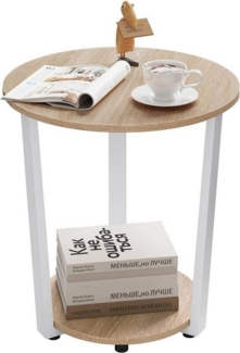 Woltu Couchtisch (1-St), Beistelltisch mit 2 Ablagen, aus Holzwerkstoff