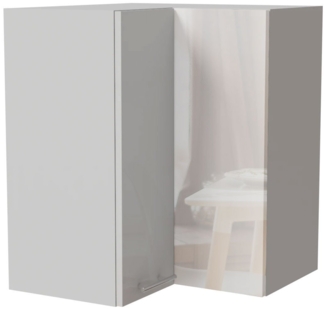 Kücheneckhängeschrank ESSEN 60x60x72cm Acryl Hochglanz Farbe wählbar (ES-W12/60)