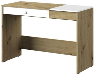 Schreibtisch "Nero" Computertisch 120x50cm artisan eiche weiß matt