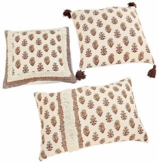 Mirabeau Kissenhülle Kissenhülle 3er Set Arsalan creme/braun