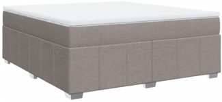 vidaXL Boxspringbett mit Matratze Taupe 180x200 cm Stoff 3285495