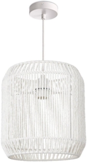 Paco Home Pendelleuchte Pedro, ohne Leuchtmittel, Deckenlampe aus Aluminium und Papier, Ø Schirm ca. 28 cm, Fassung E27