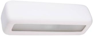 Wandleuchte, Keramik, Glas, Weiß