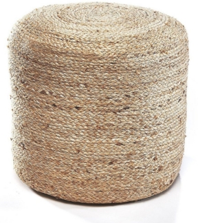 Kobolo Sitzwürfel Sitzpouf FLOW aus Seegras mit Baumwollfüllung (1 Stück)