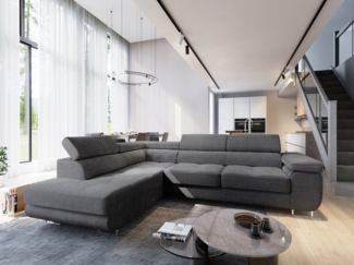 Masseno Ecksofa APIRO mit Schlaffunktion L-Form, Sofa mit Bettkasten