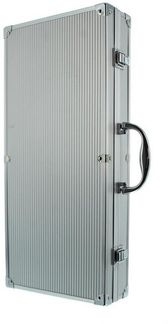 Edco Grillbesteck-Set mit Aluminiumkoffer, 16-teilig, Edelstahl silber / Holz natur