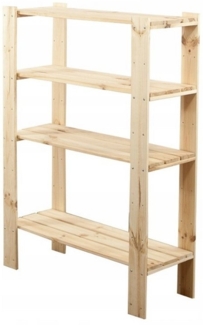 PROREGAL® Schwerlastregal WOODLAND, HxBxT 115 x 80 x 30 cm, Fachl. 120kg, 3 Fachboden, Natur