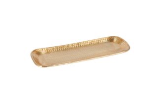 Marrakesch Orient & Mediterran Interior Dekotablett Vintage Tablett Kerzentablett Deko Hedye Gold 30cm, Handarbeit