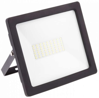 50w Hochwertiger LED Fluter Strahler Flutlicht für den Außenbereich und Feuchtraum IP65 IK08 in schwarz Eckig|Kaltweiß
