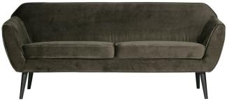 Sofa Rocco Samt, 187cm Grau