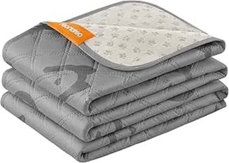 Feandrea Wasserdichte Hundedecke, Decke, 127 x 102 cm, Autoschondecke für Haustiere, Sofaschutz, maschinenwaschbar, rutschfeste Unterseite, Stepp-Design, taubengrau