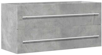 Waschbeckenunterschrank, Badschrank Betongrau 100x38,5x48 cm Holzwerkstoff de7566